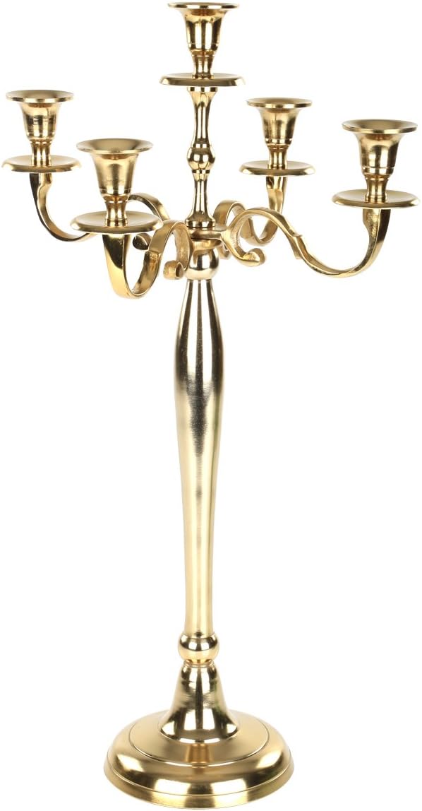 Kerzenständer 5-Arm gold 40cm