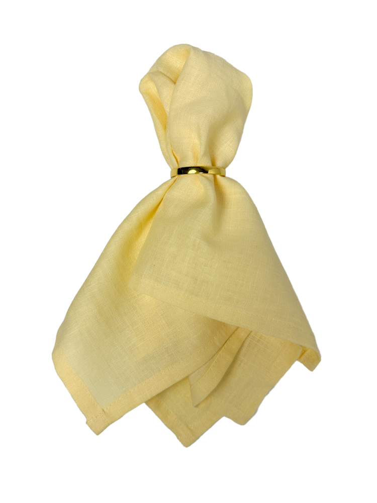 Leinenserviette pastellgelb