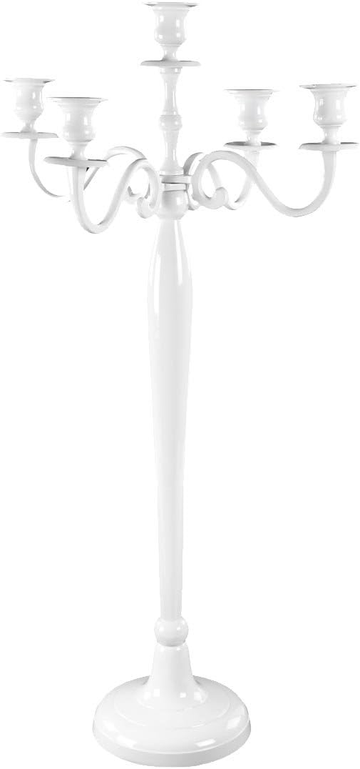 Kerzenständer 5-Arm weiß 40cm
