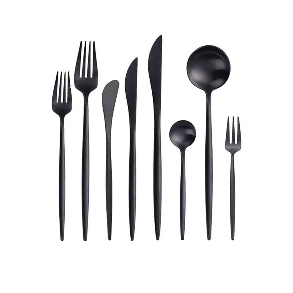 Besteck Stietto schwarz matt