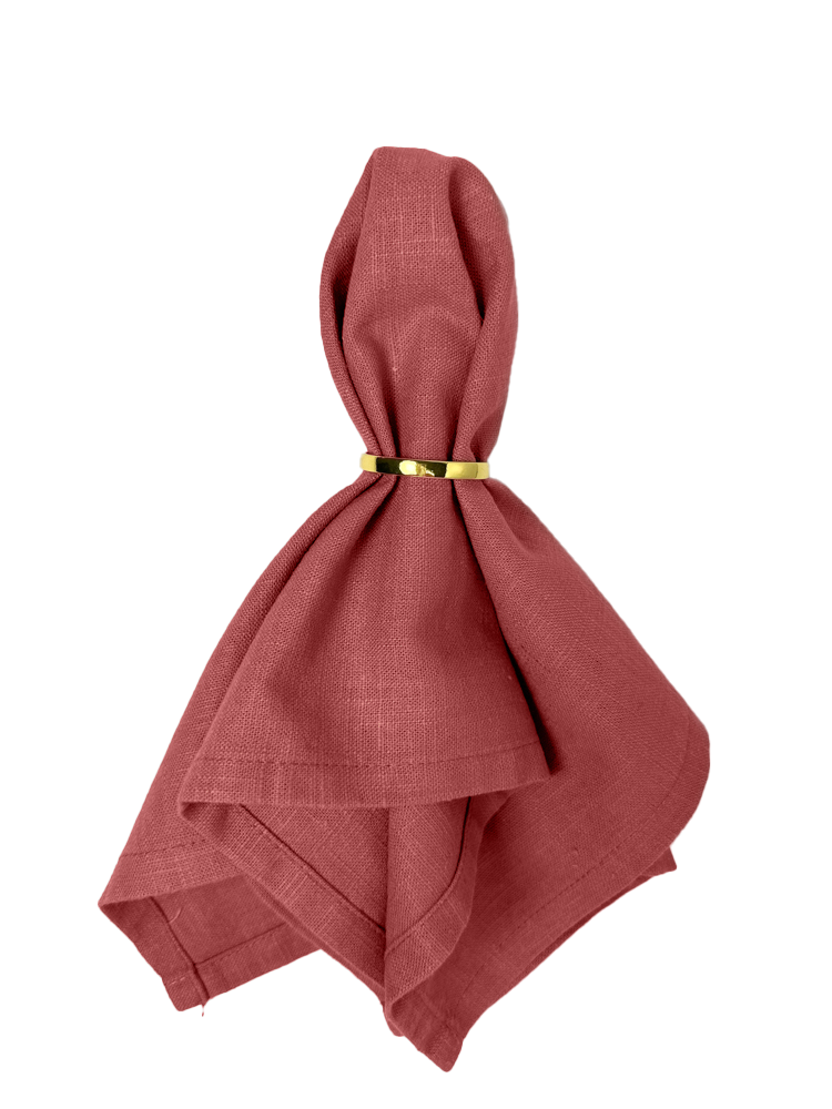 Leinenserviette lehmrosa