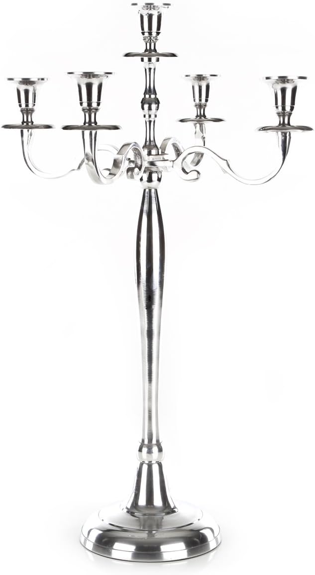 Kerzenständer 5-Arm silber 40cm
