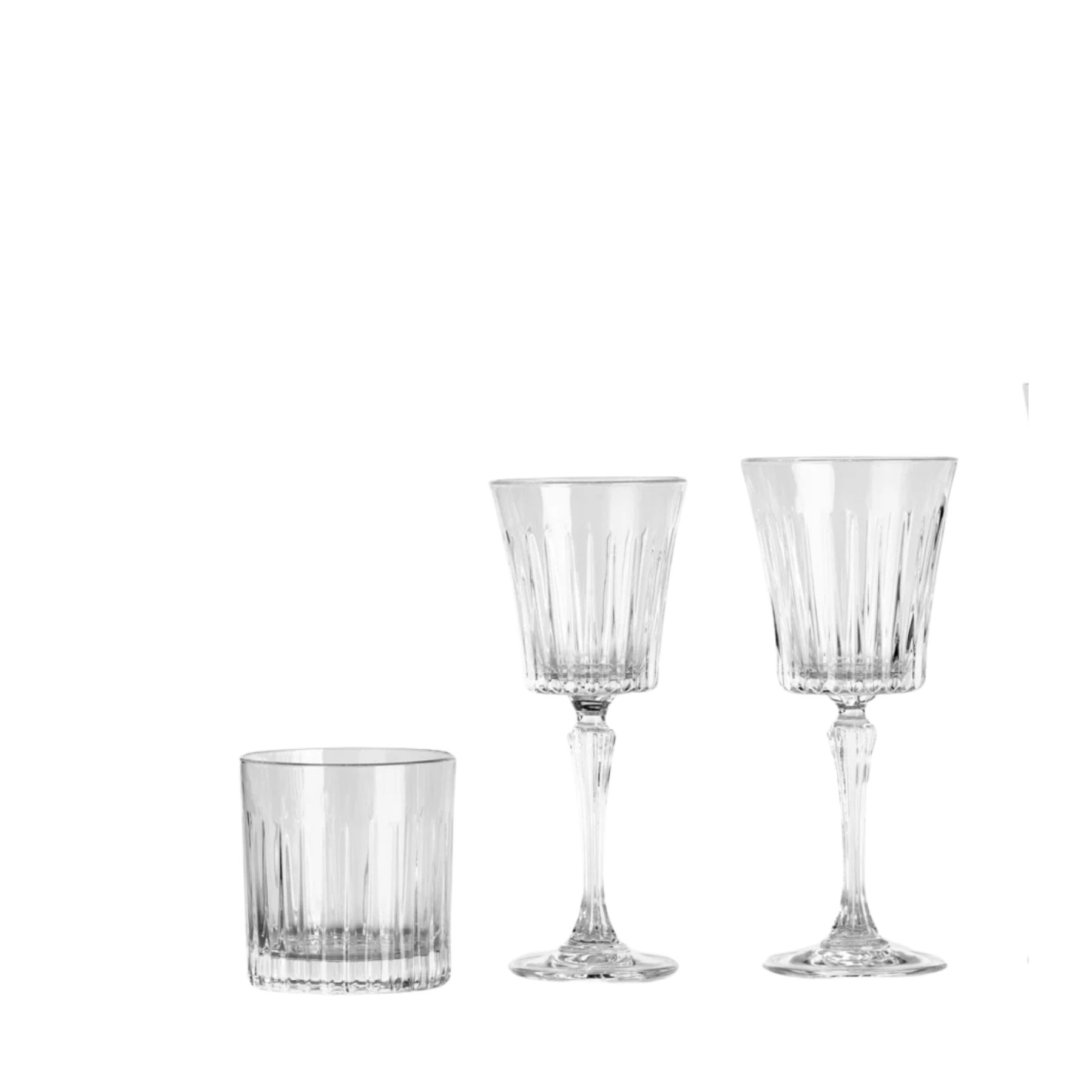 Timeless - Gläser Set Kristallglas mit Relief